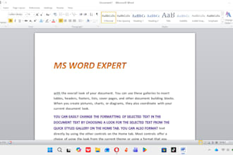 do professional ms word formatting and  presentation design