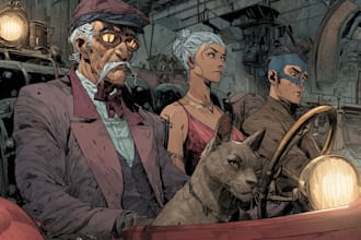 comic book illustration with comic book art