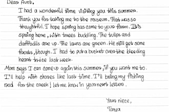 create neat and aesthetic handwritten notes and letters