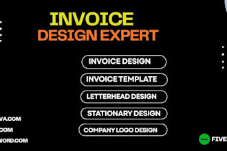 design a clean, modern invoice template