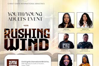 create unique church flyer or social media flyer in 3hrs