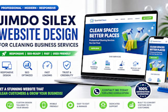 create jimdo silex website design responsive cleaning business services website