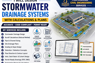 design stormwater drainage and swppp reports with plans