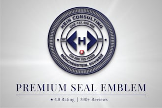 design custom emblem or official seal design for company