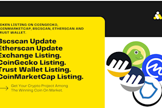 do token listing, coin listing, ico listing on coinmarketcap and coingecko