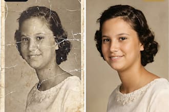 restore old damaged photos and colorize images