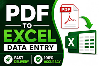convert PDF to excel with fast and accurate data entry