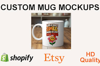 create realistic mug mockups for etsy and shopify