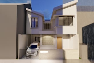 create realistic exterior architectural visualization