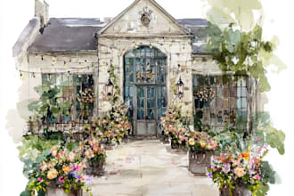 make your wedding venue in watercolor