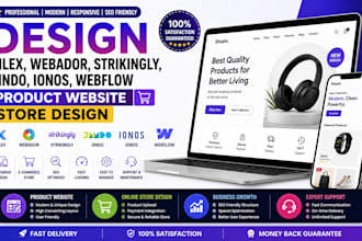 design silex webador strikingly jindo ionos webflow product website store desig