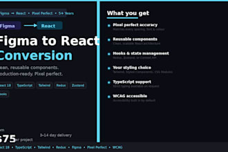 convert your figma design to pixel perfect react components or app