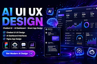 design ai chatbot UI UX and dashboard in figma