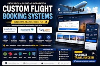 integrate amadeus travelport  tbo flight apis into your travel platform