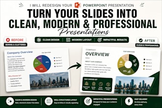 redesign your powerpoint into clean modern slides