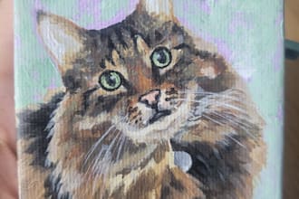 paint your pet or favourite animal on canvas