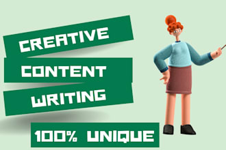 do creative content writing, article rewriting and more