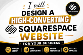 design or redesign a modern squarespace website