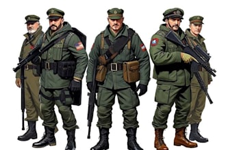 draw military character art