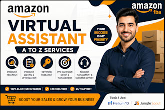 provide expert amazon VA services, product research, listing
