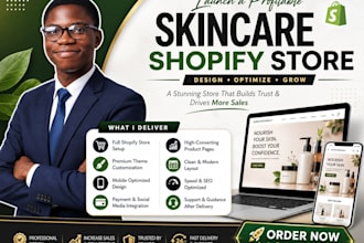 design skincare shopify store beauty spa cosmetics website shopify store shopify