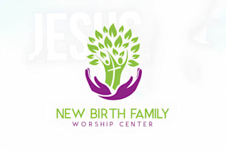 make a modern church and ministry logo with unique branding