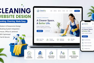 design cleaning service booking website office business website via jimdo silex