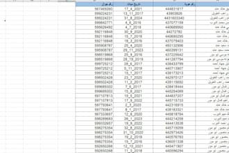 building an excel database