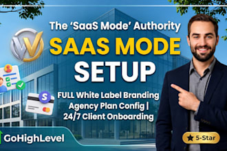setup gohighlevel saas mode with white label branding and custom onboarding
