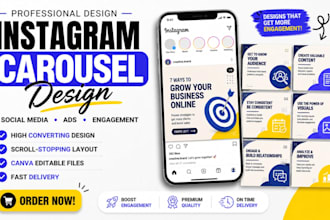 design instagram carousel post social media post facebook ads ad creative design