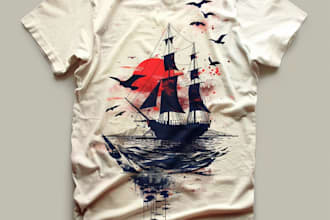 do custom illustration t shirt design