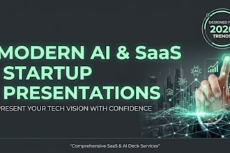 design a modern ai pitch deck or saas presentation for tech startups, software