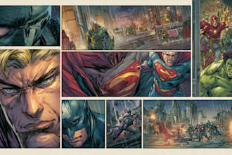 create ai comic book, illustrations any style