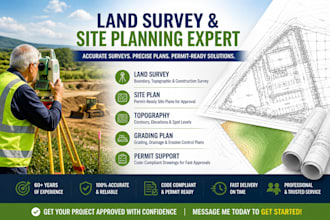 licensed survey draw survey plans site plan topography land surveyor grading