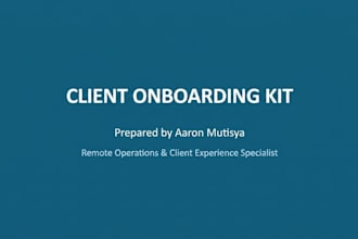 create a professional client onboarding system for your business