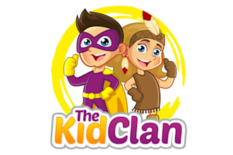 design youthful playful based kids class logo for you