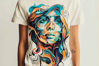 do custom illustration t shirt design
