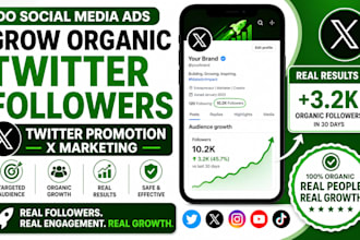 do social media ads grow organic twltter followers twitter promotion x marketing