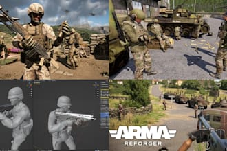 create custom armor weapons props and characters for arma reforger