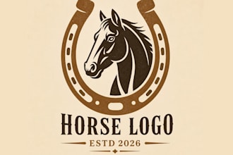 create modern horse logo design