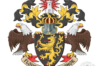create regal custom family crest logo design