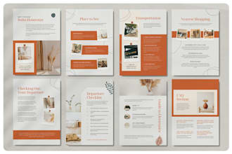 design airbnb welcome book, address label, airbnb guest guide, appointment cards