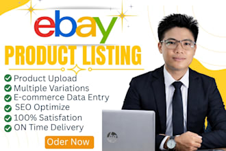 do professional ebay product upload ebay listing  data entry
