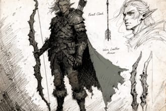 fantasy character sketch for you