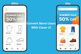 design ecommerce mobile app UI UX in figma with user flow