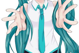draw your original character in an anime art style