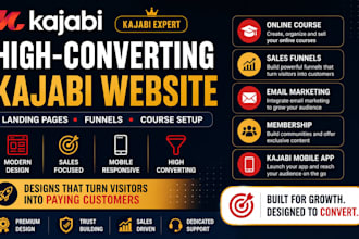 design high converting kajabi landing pages and websites
