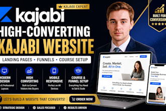 design high converting kajabi landing pages and websites