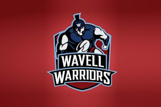 create sports club team logo for a school rugby league