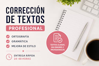 proofread and correct spanish text professionally